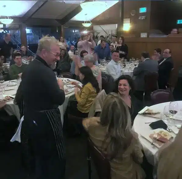 A party inside Scoma's Restaurant