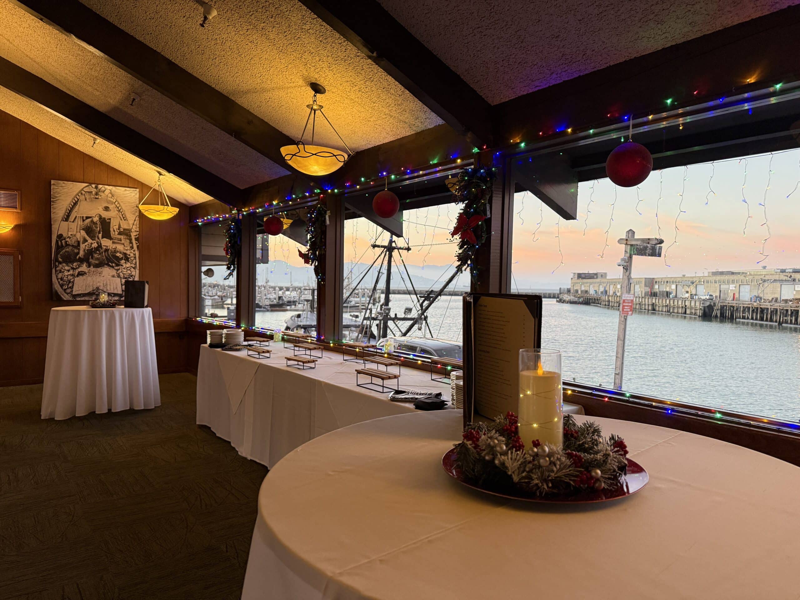 Bay Marin Room at Scoma's holiday event