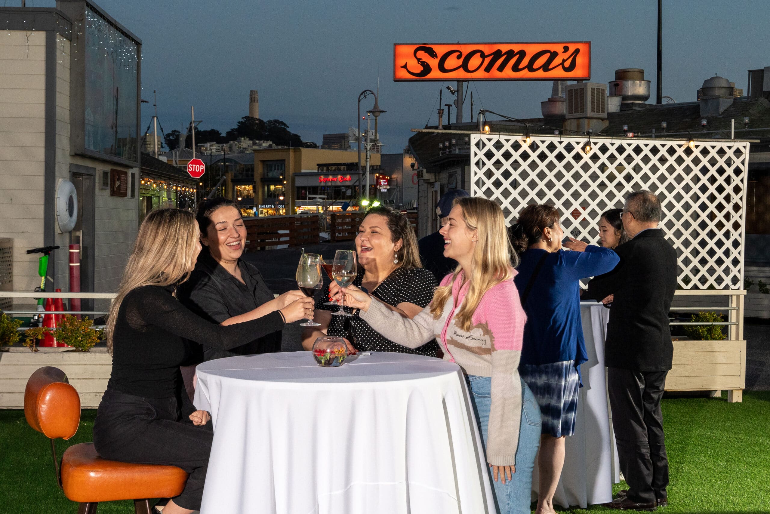 Guests at Scoma's on the Bayside Patio