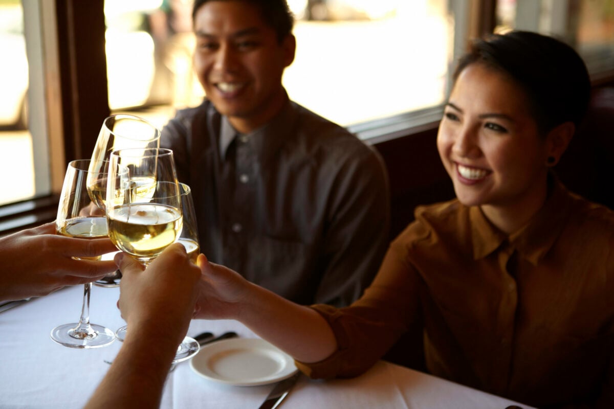 Cheers from the Venturi Room at Scoma's Restaurant