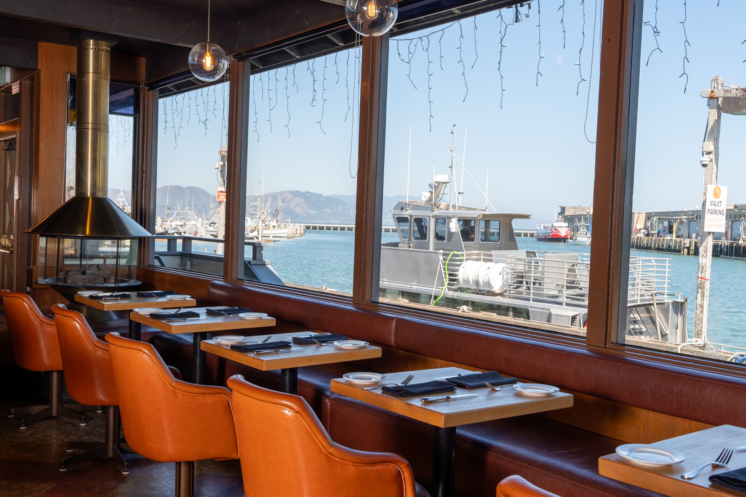 Tables in the Bay Marin Room at Scoma's Restaurant San Francisco